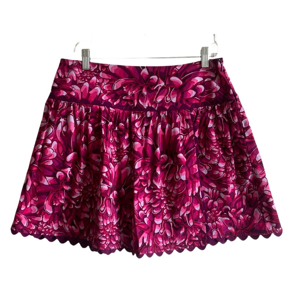Kika Vargas Floral Print Faux Wrap Skirt